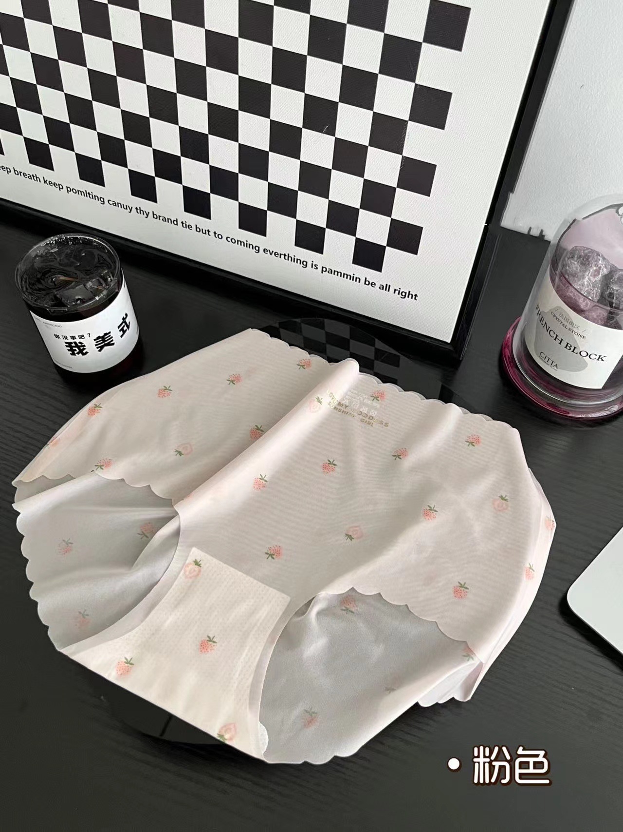 外贸出口欧美非洲超薄冰丝甜美印花裸感面膜裤无痕棉透气底档速干中腰少女三角内裤详情24