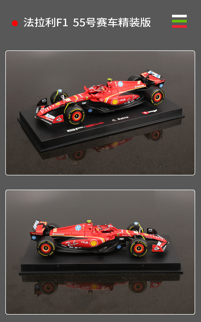 2024 1:43 scale replica Ferrari F1 car model SF-24 metal racing toy car model alloy wholesale pic 8