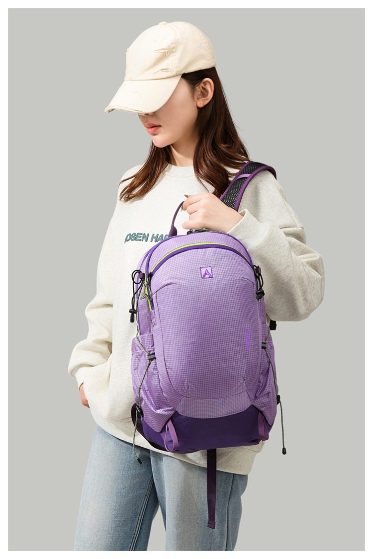 新款户外尼龙双肩包大容量防水休闲旅行背包详情17