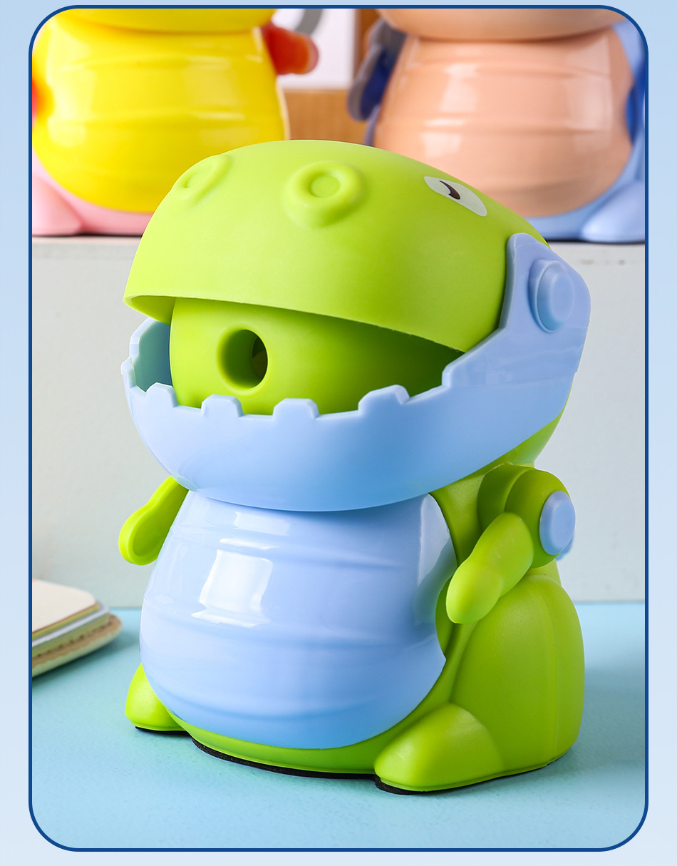 恐龙手摇卷笔刀儿童卡通削笔器学生高颜值转笔刀自动进铅学习文具详情25