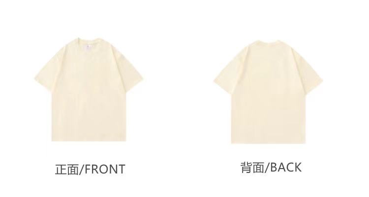 320G heavy-duty short-sleeved T-shirt for men, loose pure cotton base layer, high-end small neckline, solid color American-style T-shirt for both men and women, half sleeve pic 35