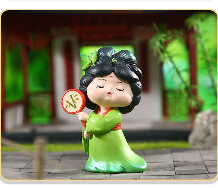 Tang Palace Night Banquet, national trend ancient style, Tang Dynasty Ever-Bright City, cute doll ornaments, home and office desk small ornaments pic 7