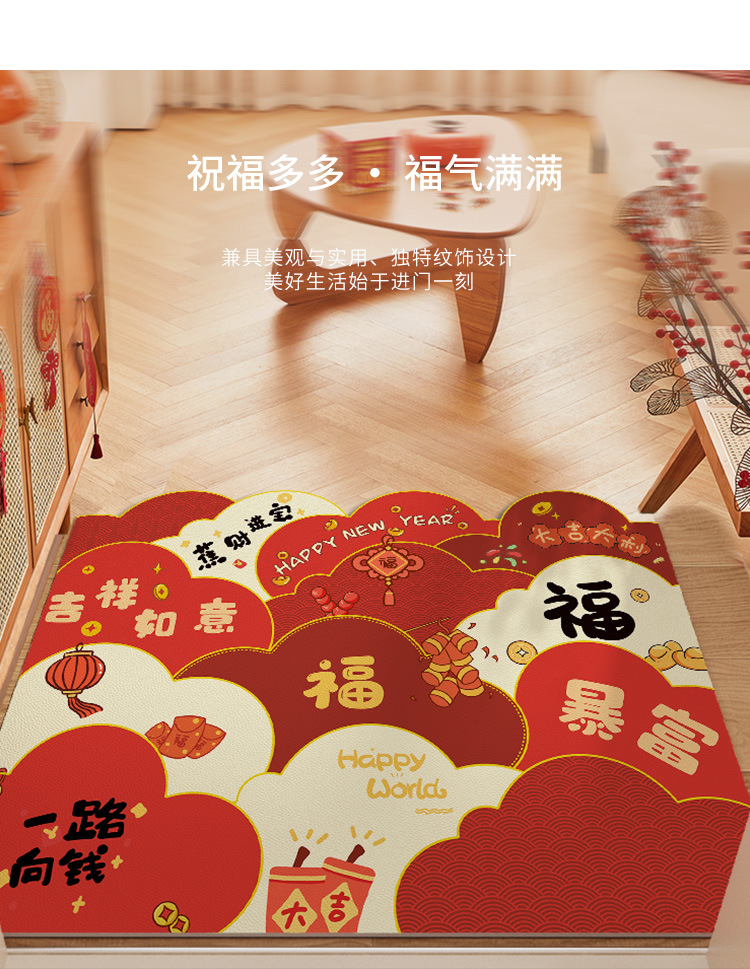 High-end floor mat for the entrance door, no-wash and dirt-resistant, pvc washable entrance mat, leather anti-slip mat for the entrance mat pic 11