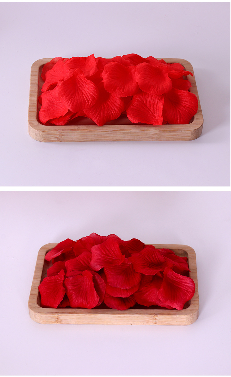 1000片玫瑰花瓣仿真手抛婚庆场景布置求婚表白工艺品礼品仿真花瓣详情15