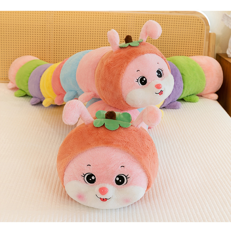 可爱趴款床上毛毛虫玩偶睡觉夹腿抱枕毛绒玩具陪睡靠背娃娃生日礼详情18