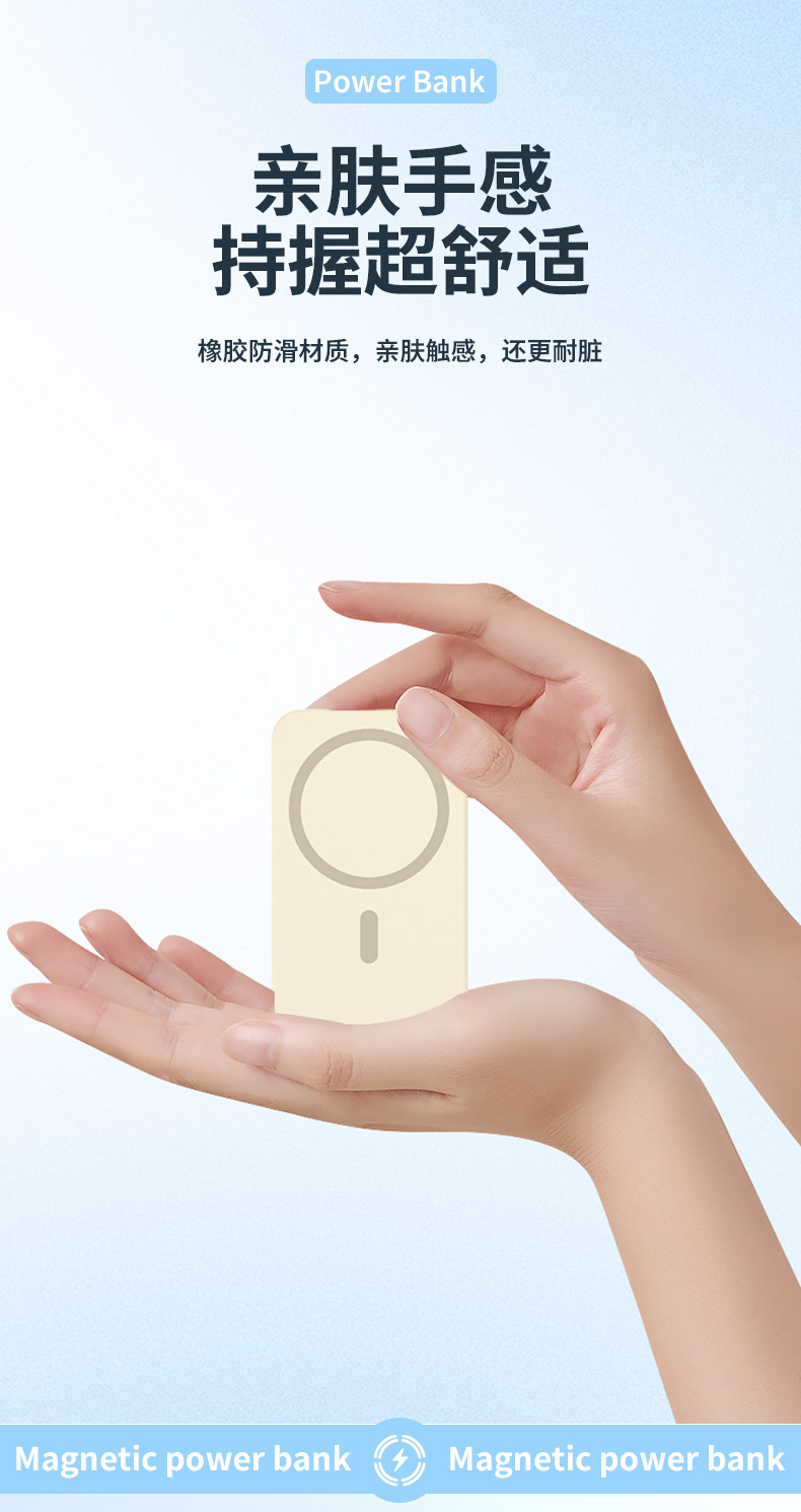 Cross-border best-selling magnetic power bank with built-in wireless charging cable magsafe mini shared fast charging mobile power bank pic 17