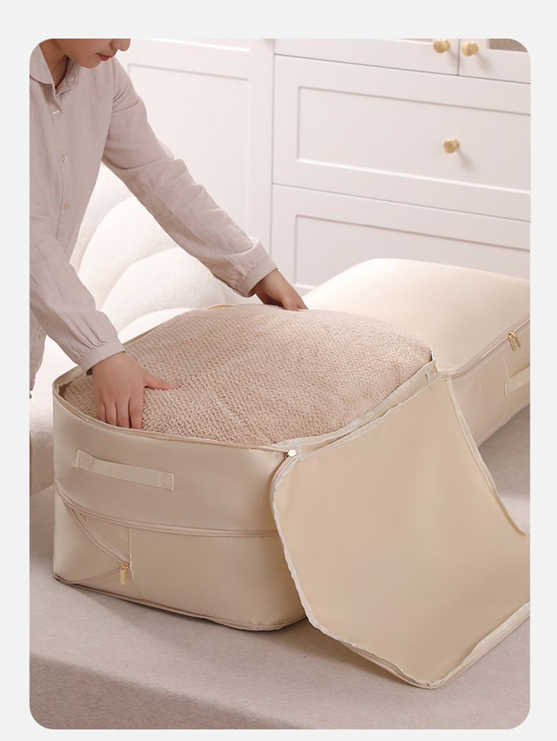 新款斜纹压缩棉被袋多功能防尘防潮大容量收纳袋衣物整理搬家袋详情13