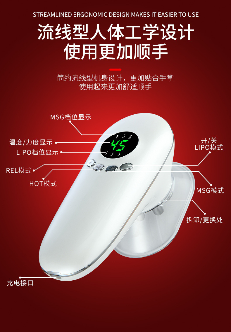 shanilak Home negative pressure Massage Care Device, multi-area and multi-mode red light rejuvenation, four-level constant temperature adjustment portable beauty device shanilak pic 13