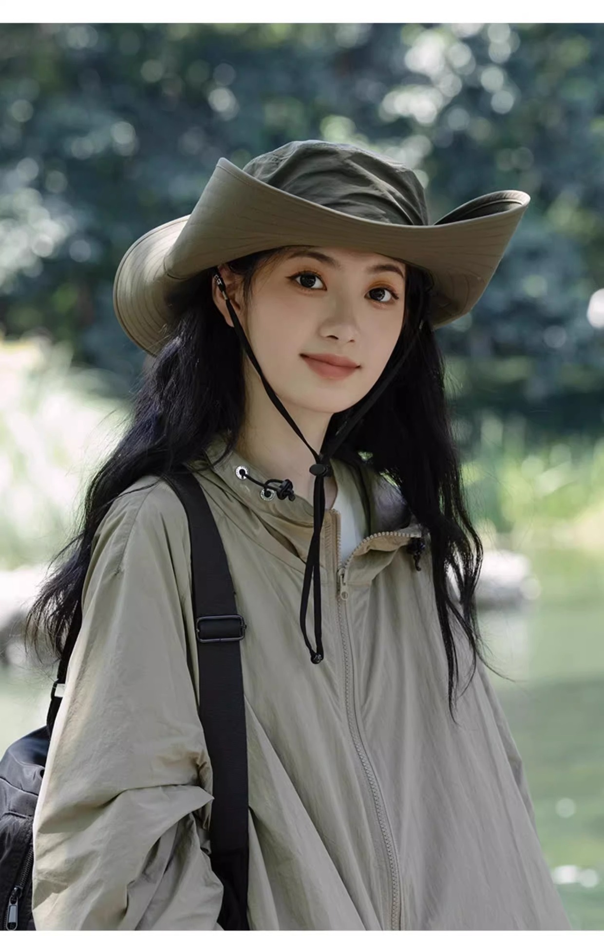 大帽檐轻盈透气防晒帽遮阳渔夫帽子女速干徒步登山帽男女详情13