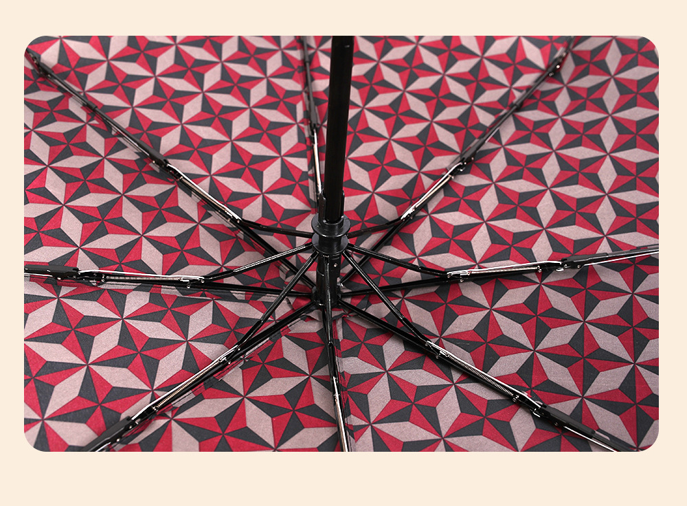 菱格高颜值三折自动伞8骨自开收雨伞现货外贸批发挡风遮阳防雨日用百货详情19