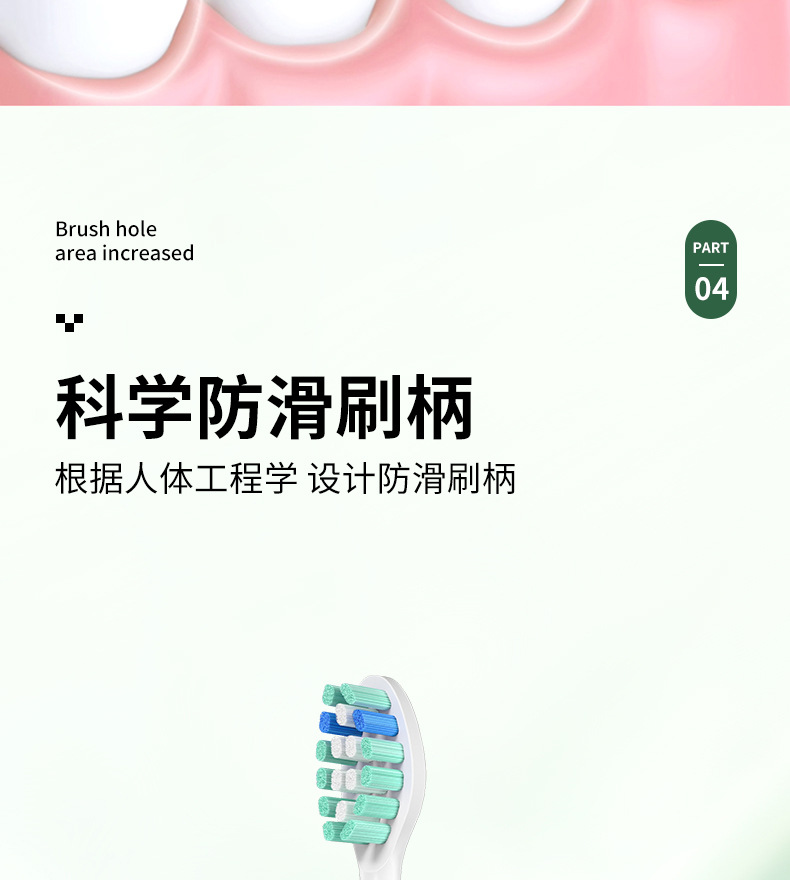 飞利浦电动牙刷头HX6303 HX3120 HX9003 R710通用3 6 9 系R系口腔清洁护理牙刷配件详情10