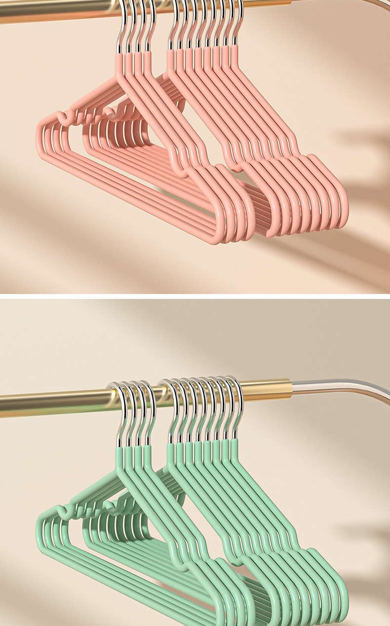 浸塑无痕衣架加粗防滑衣撑家用晾衣架宿舍学生用加大衣架子批发详情10