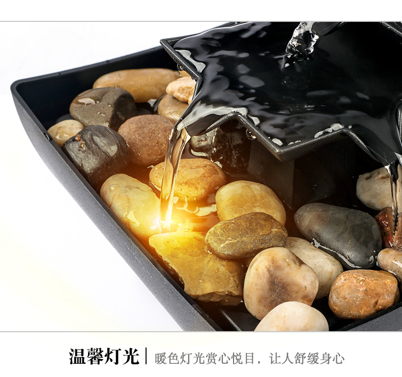 Living room, home, office, desktop circulating fountain, feng shui for attracting wealth, flowing water ornaments, small gifts for opening a store pic 5