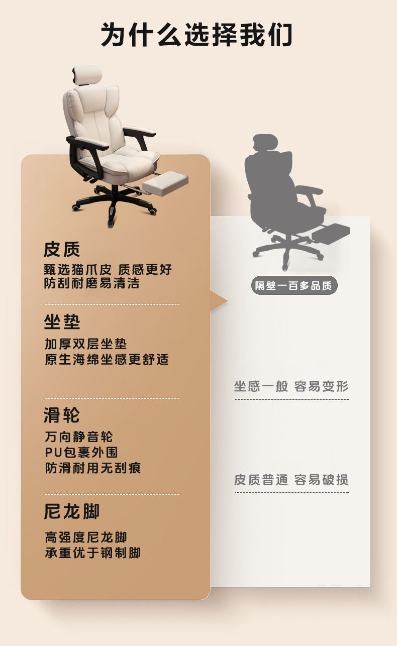 电脑椅家用办公室舒适久坐学习椅电竞椅宿舍椅子懒人椅学生椅子详情1