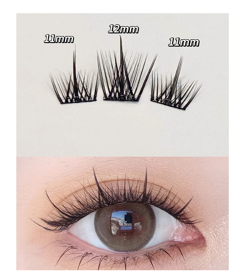 Gege bear, bird and mouse style, glue-free false eyelashes, naturally curled single tuft segmented eyelashes pic 18