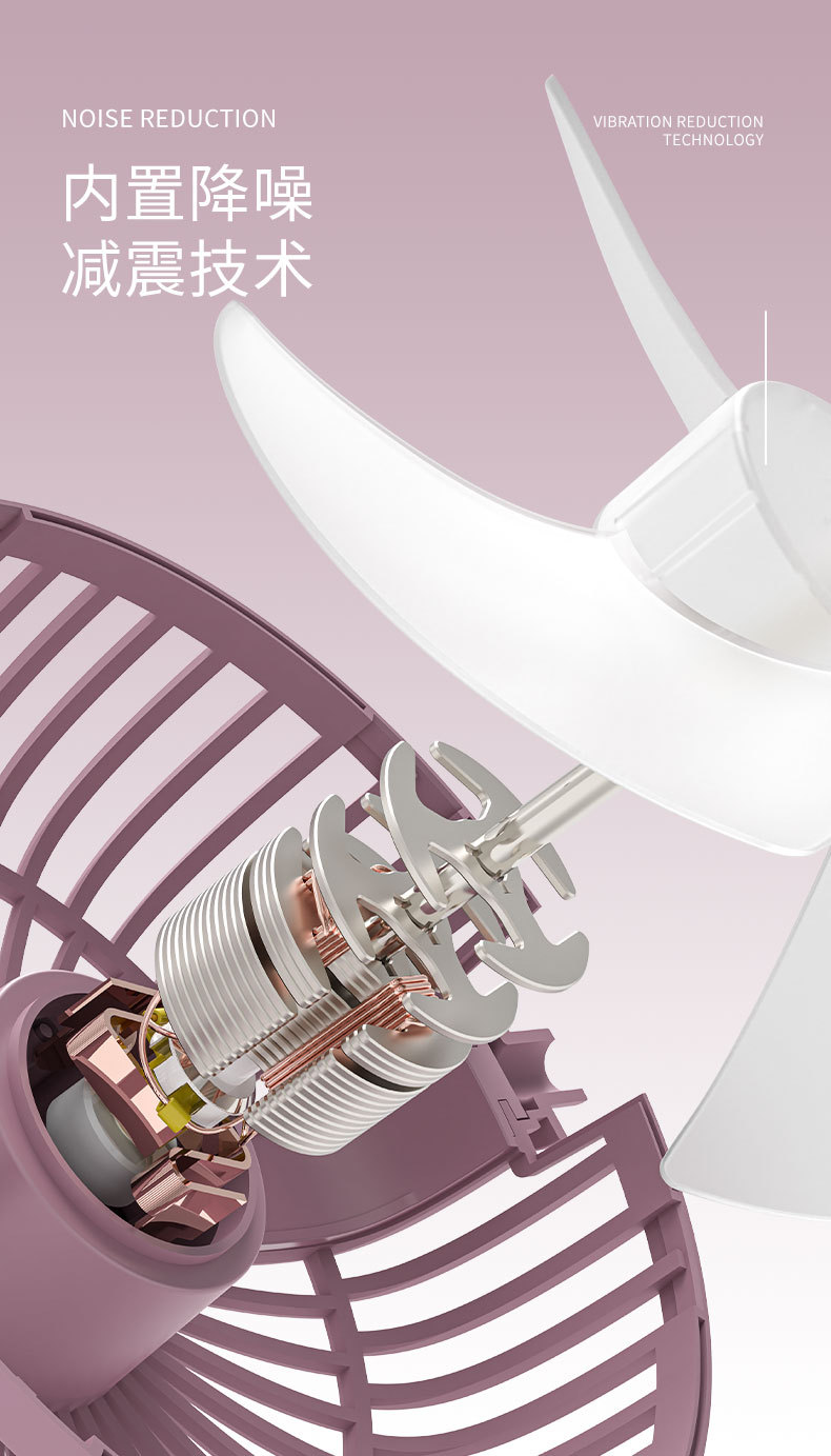 新款usb超大6寸办公室台式桌面风扇卡通学生宿舍小风扇详情6