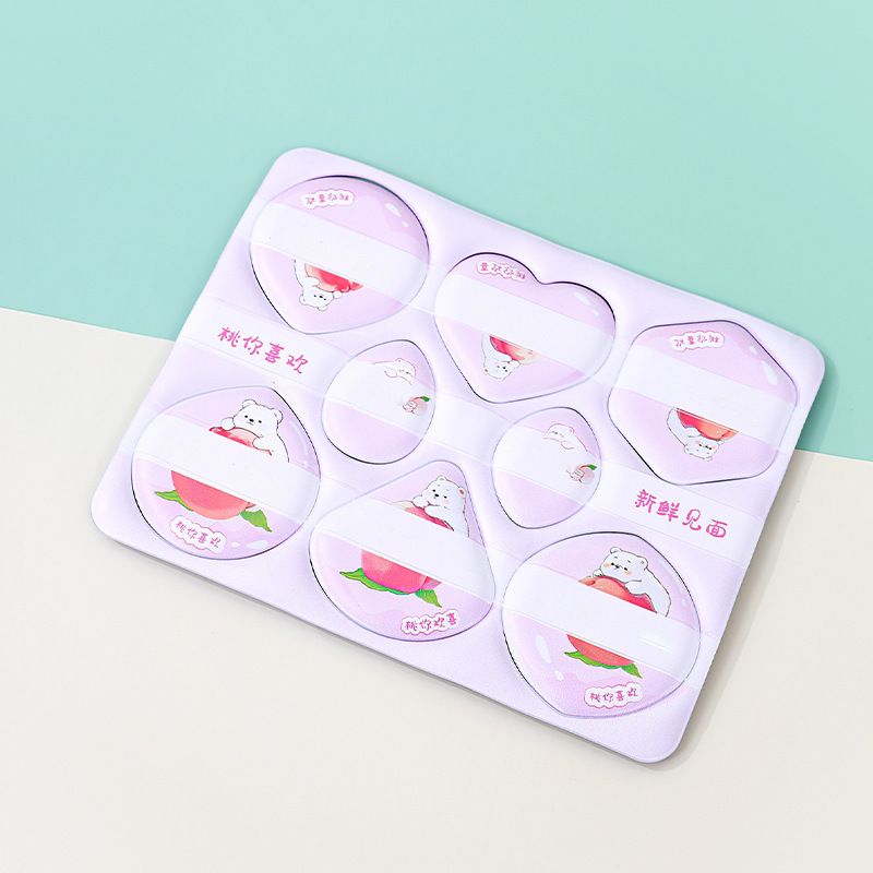 工厂定制采摘系列气垫粉扑不吃粉干湿两用聚氨酯化妆海绵美妆工具详情7