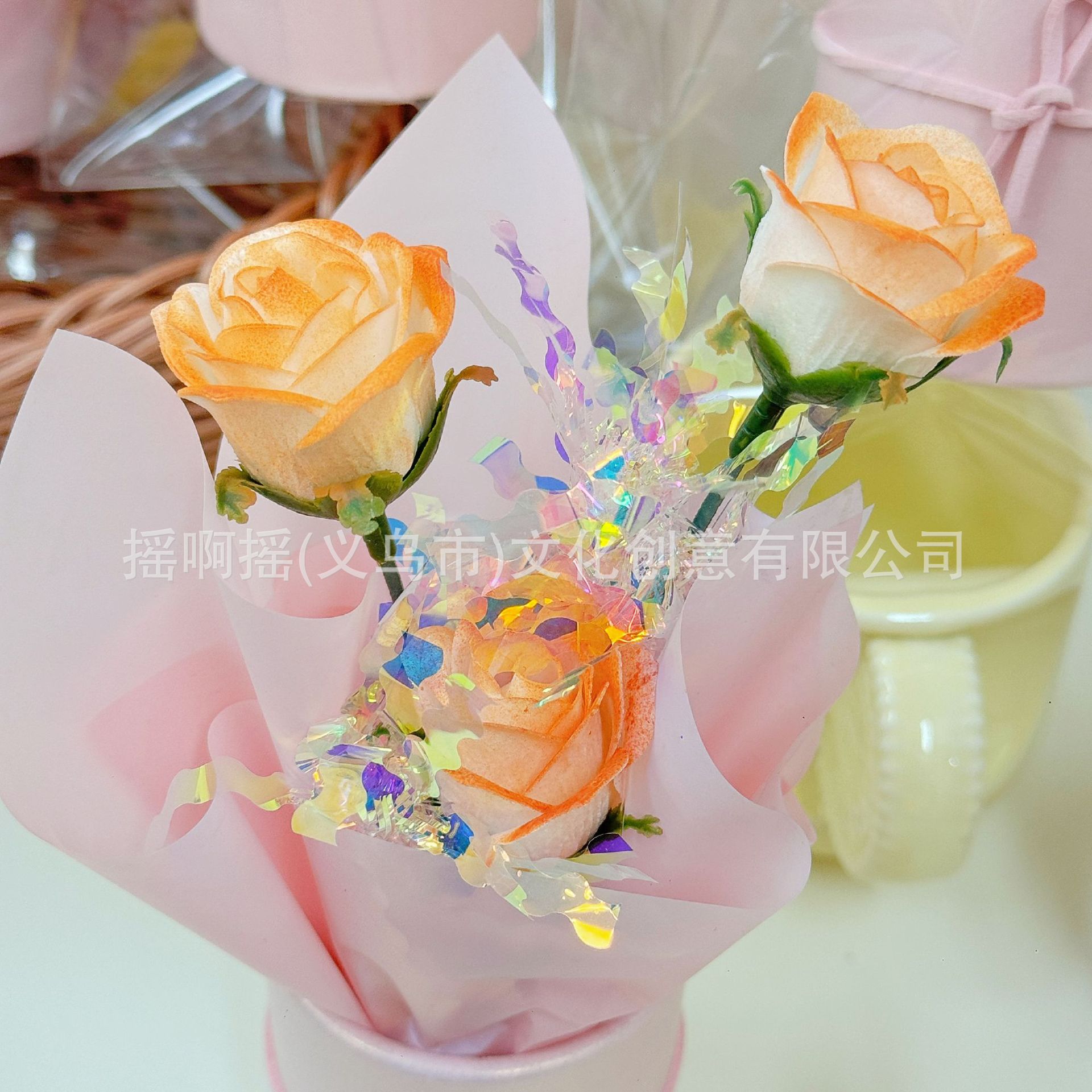 迷你玫瑰花束女神节礼物三八妇女节香皂花花束抱抱桶教师节礼物详情7