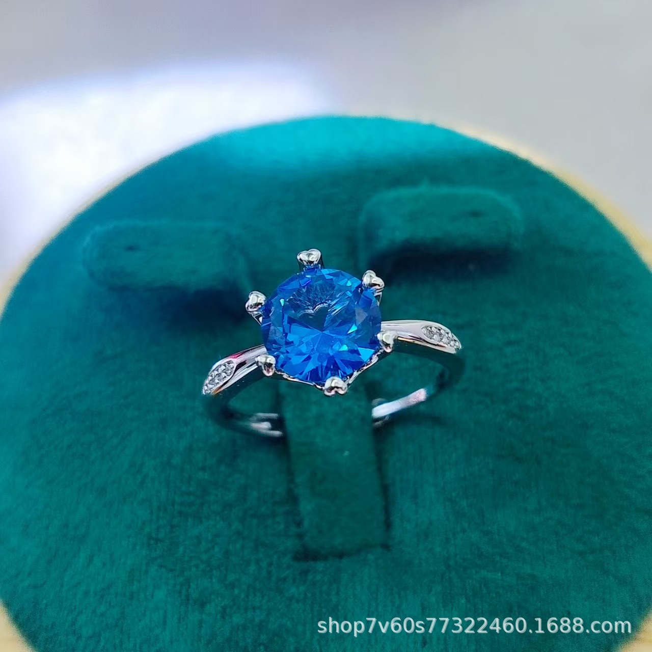 热卖珠宝首饰2克拉圆形培育鸽血红红宝石开口戒指女时尚彩宝戒指详情37