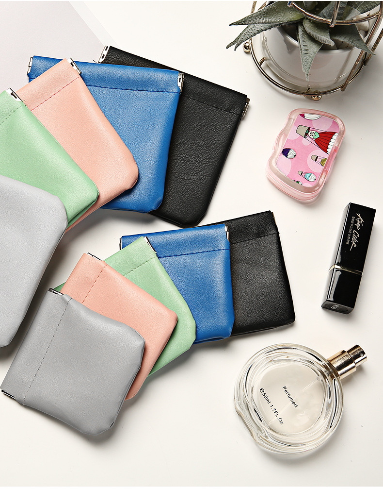 弹片收纳包自动束口袋口红化妆零钱包卫生巾小号数码耳机数据线详情17