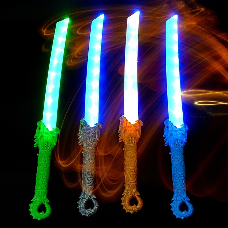 发光刀剑激光剑龙虎刀玩具金箍棒发光棒闪光棒男孩子加长刀剑网红详情8