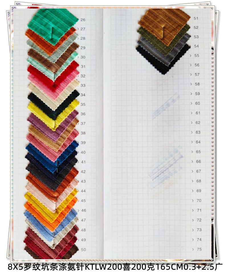 Polyester and ammonia ribbed fabric in stock: 1X1 ribbed, 2X2 textured, 5X2 ribbed, 4X3, 2X1, 8X5, 8X3, 8X4 elastic stripes pic 23