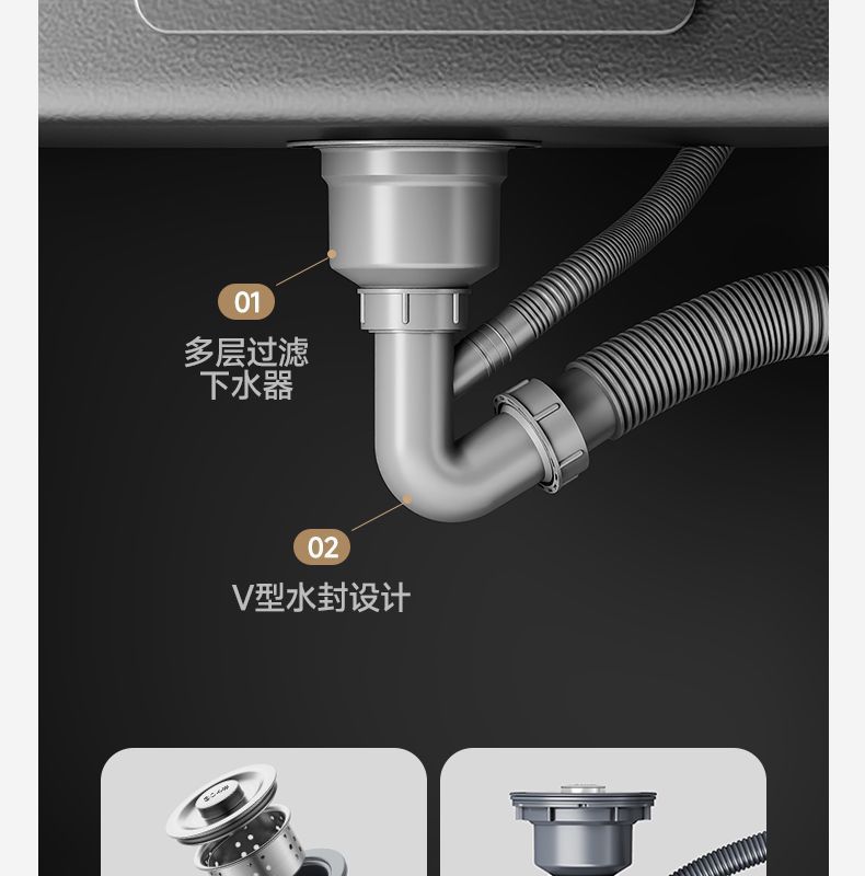 家韵纳米厨房手工小水槽单槽不锈钢洗菜盆台下盆迷你吧台岛台详情27