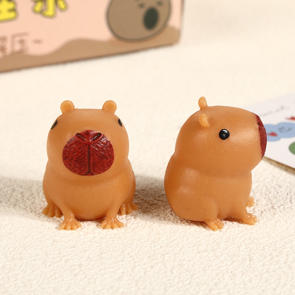 可爱迷你卡皮巴拉捏捏乐慢回弹发泄减压水豚玩具夜市摆摊解压动物详情9