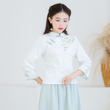 The new spring and summer Hanfu Song Dynasty dress is versatile and slimming. The improved Song Dynasty style halter three-piece set by Changgan Temple for women pic 5