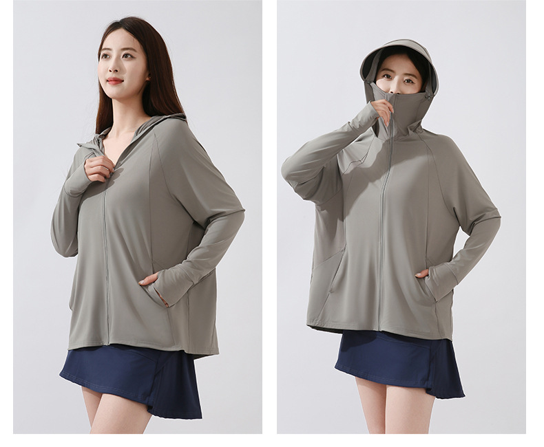 This is the same style of summer outdoor sun-protective clothing for both men and women. It is a loose and large-sized sun-protective garment with ice silk pic 54