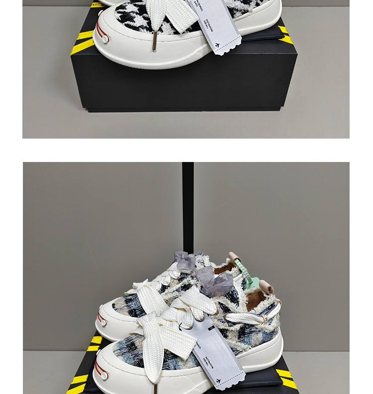 檀健次同款厚底帆布鞋女潮开口笑小白鞋情侣款小众计设运动板鞋男详情25