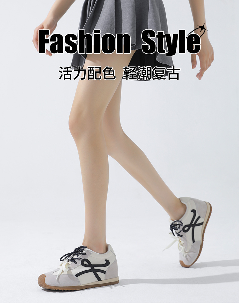 厚底休闲鞋内增高6cm小众设计女鞋2025新款百搭运动鞋复古德训鞋详情3