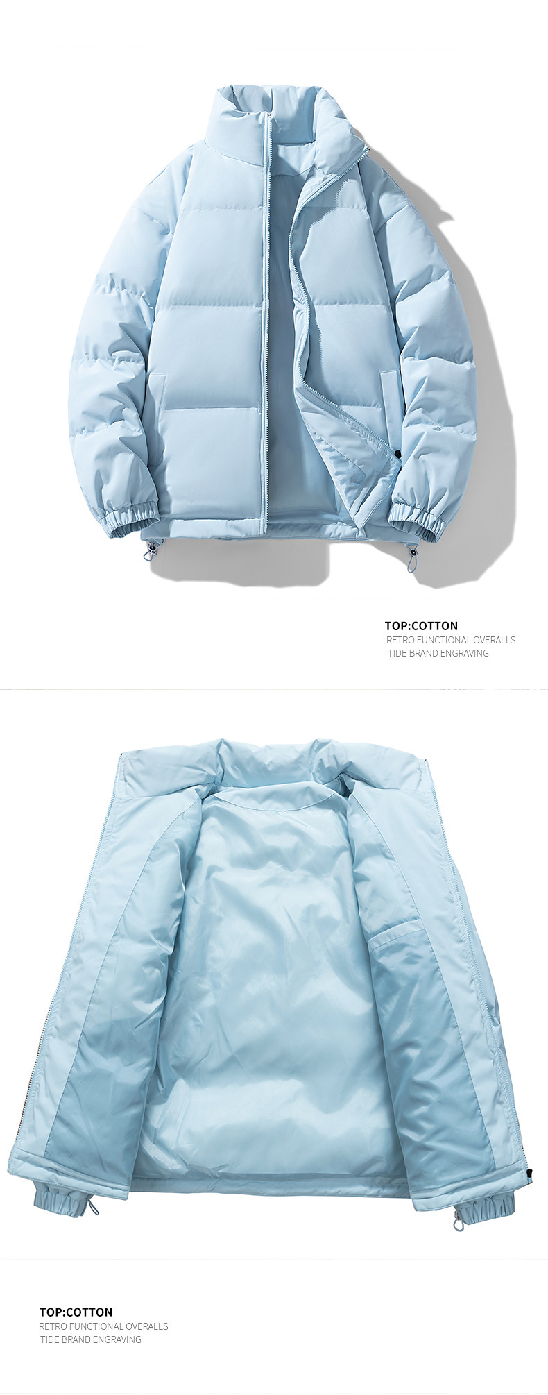 NASA立领潮流棉服男女生新款冬季加厚保暖羽绒休闲宽松面包服情侣详情23