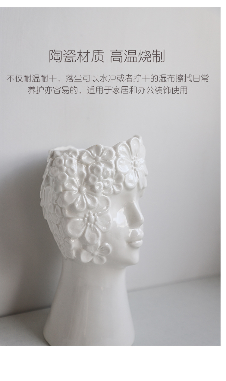 2026 Nordic Creative Home Desktop flower arrangements, figure statues, ornaments, human body ceramic vases, artistic flower vases, cross-border wholesale pic 5
