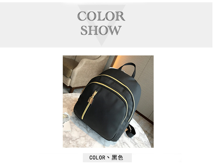 新款随身双肩包女士包防水尼龙牛津布休闲旅行背包户外出行小包包详情2