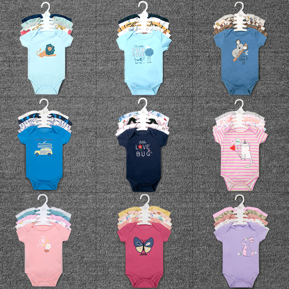 2025工厂跨境衣服批发欧美宝宝春夏包屁衣婴幼儿eBay热卖款式详情2