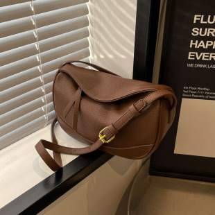 2025新款女包大容量包包斜跨单肩包包学生上课复古时尚单肩托特包详情8