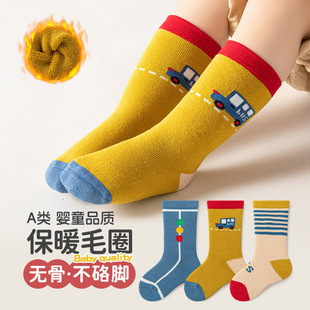 点胶防滑袜地板袜1-3岁宝宝婴儿袜子秋冬儿童中筒袜a类棉学步袜详情11