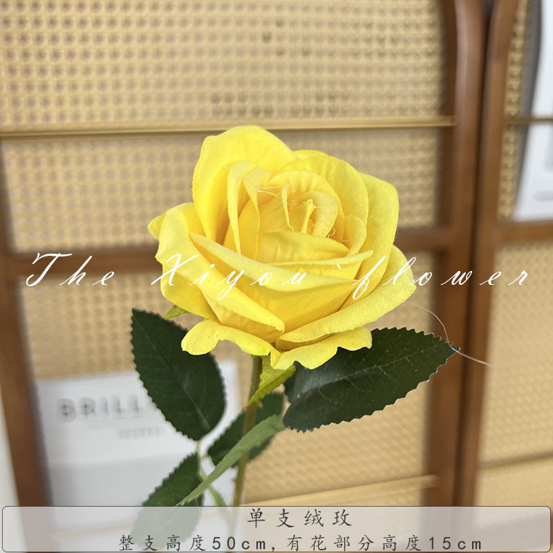 Single-branch velvet rose waterfall, romantic shopping mall park, popular check-in and photo backdrop, wedding arch, photography props pic 16