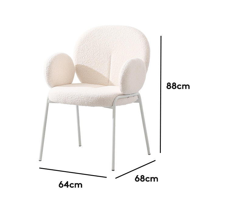 轻奢化妆凳卧室梳妆椅现代小户型高级感奶油餐椅星辰女生靠背美甲椅子详情6