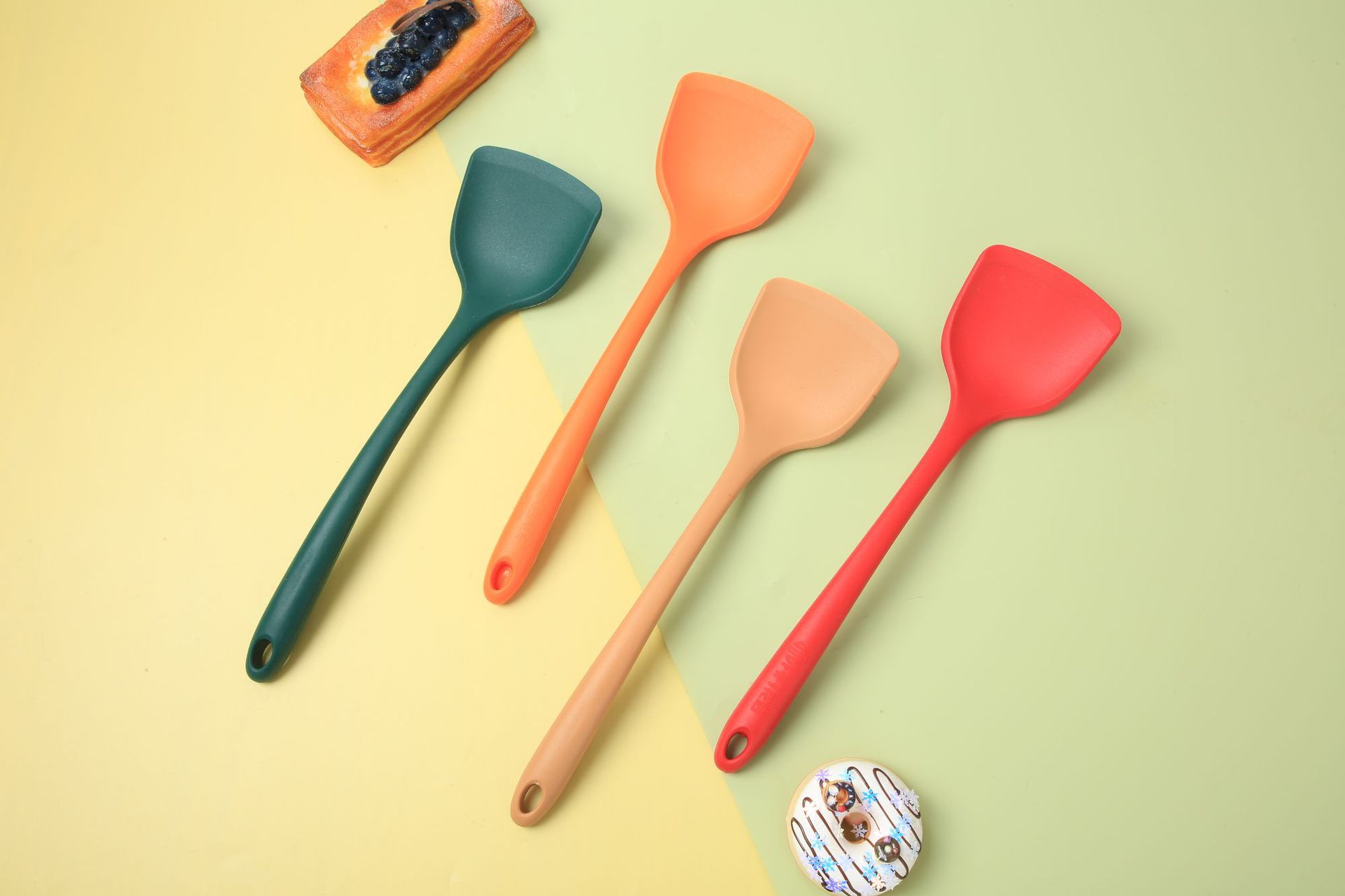 食品级硅胶锅铲厨具家用炒勺不粘锅耐高温一体式铲厨房烹饪中华铲详情1