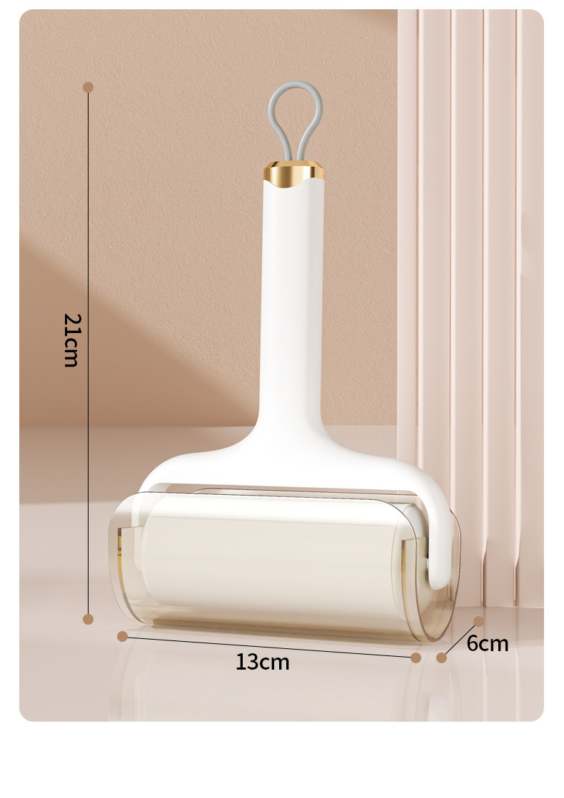 粘毛器滚筒可撕式替换卷纸沾毛滚刷去猫毛家用黏毛筒头发理神器详情16