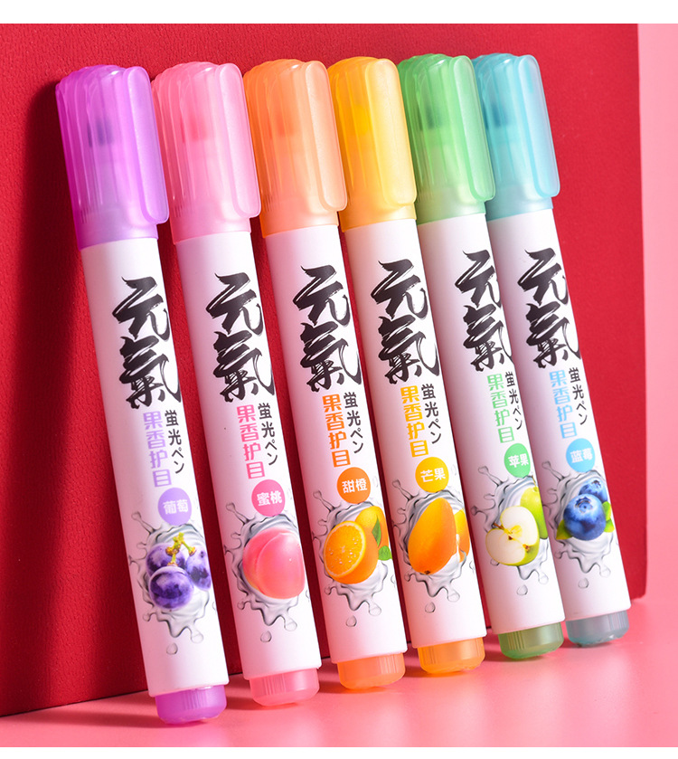 Wholesale Weiya Hui Highlighters, large-capacity fruit-scented highlighters 061, eye-protecting soft-color highlighters pic 11