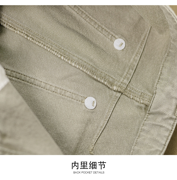 Factory direct sales of new khaki three-dimensional spliced slimming sickle pants and casual loose curved jeans for women pic 18