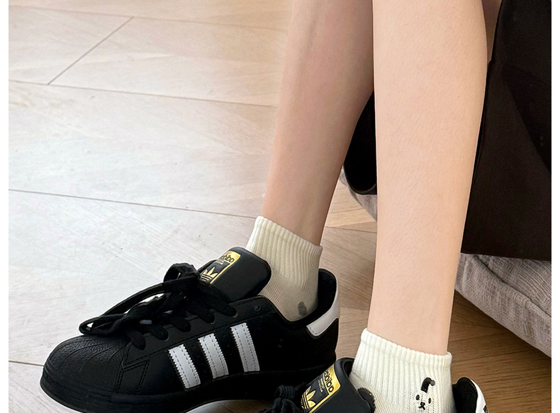 2025年夏季新款袜子女船袜低帮吸汗条纹韩版薄款灰色可爱短筒袜详情11