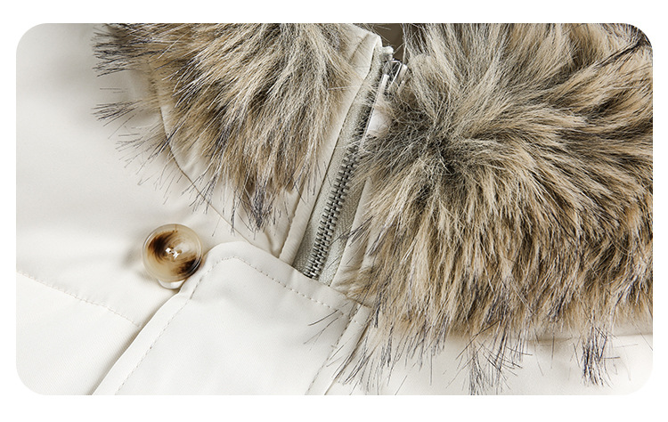 CATTEE美式复古90白鸭绒毛领连帽羽绒服男女冬季防寒保暖短外套潮详情16