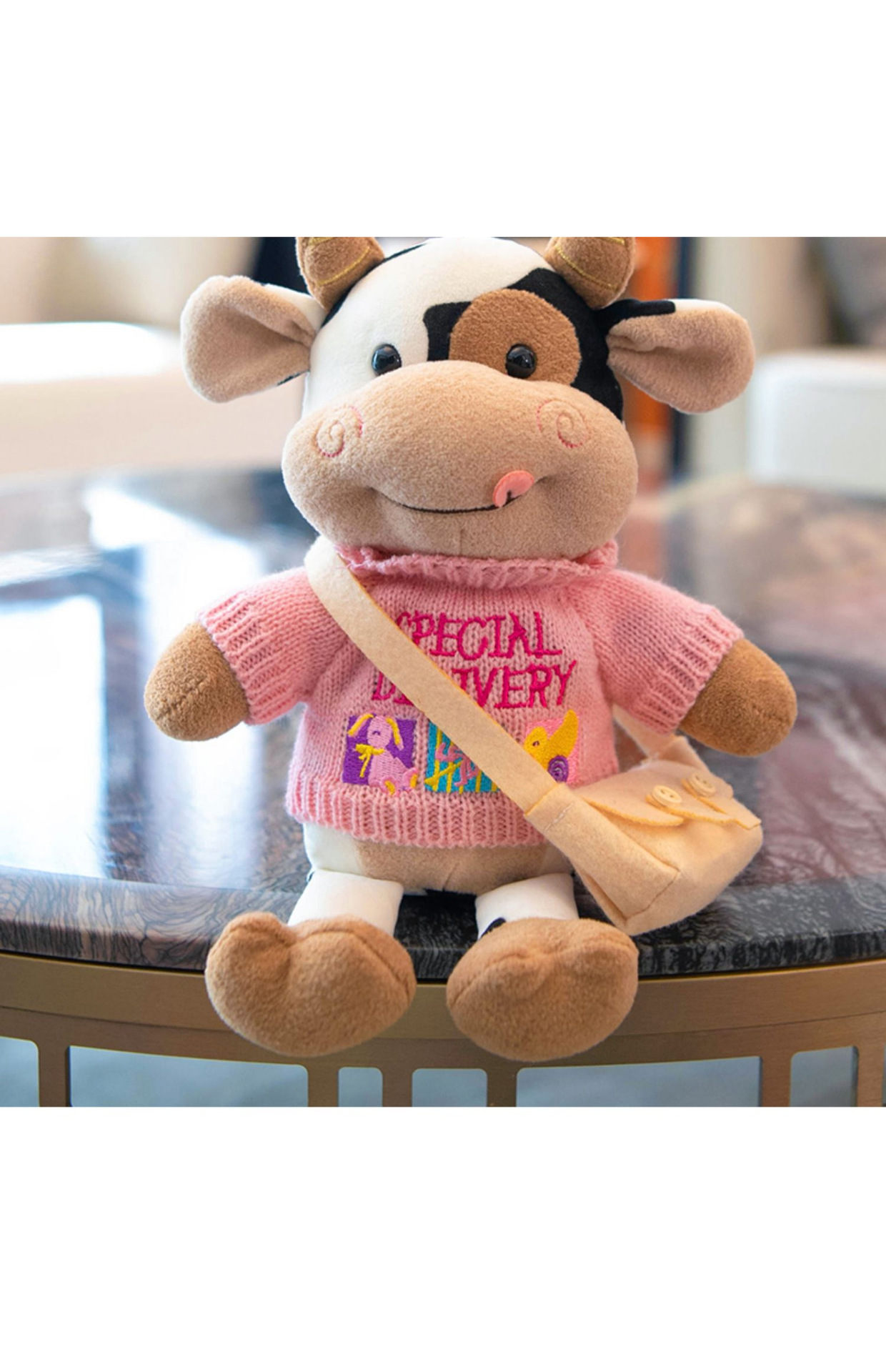 Cute cow figurines, plush toys of calves, Chinese zodiac cows, trendy dolls, New Year gifts, and birthday gifts for girls pic 8