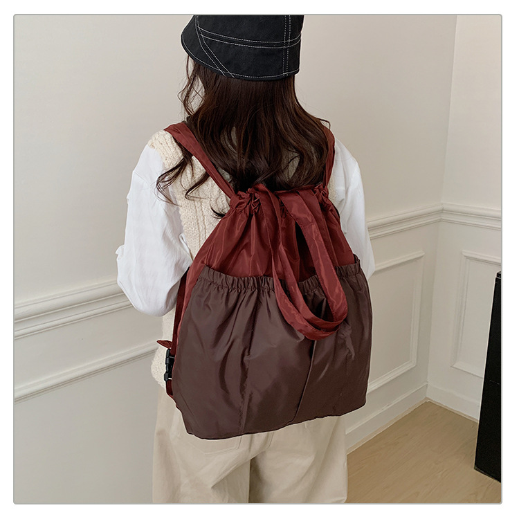 新款单肩包托特双肩折叠包手提简约通勤大容量时尚便携详情35