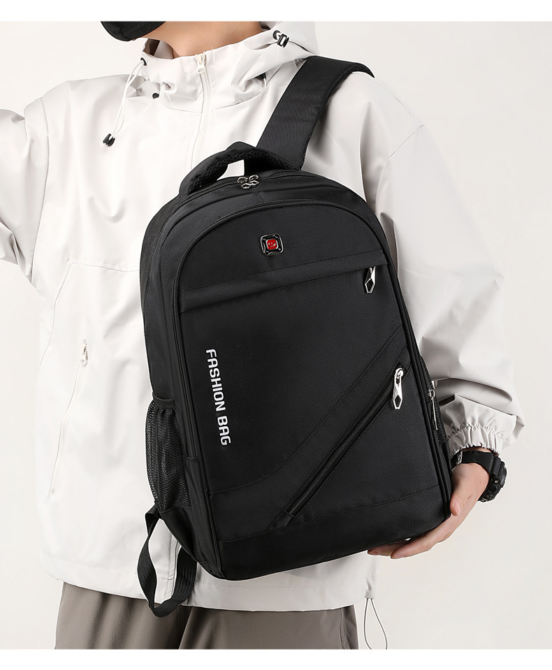 外贸新款双肩包男商务潮流休闲电脑背包通勤学生书包大容量旅行包详情21