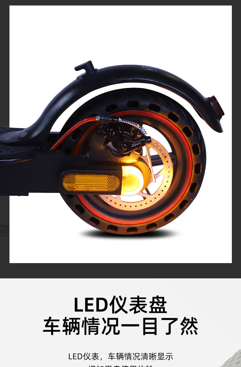 Cross-border outdoor scooter, adult mobility scooter, portable shock-absorbing scooter, foldable aluminum alloy electric scooter pic 11